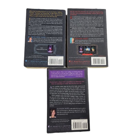 The Immortals Blue Moon Shadowland Evermore Alyson Noel Paperback Books Lot Of 3 - Picture 2 of 12